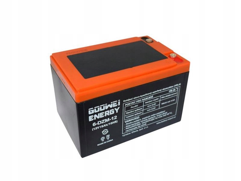 Trakční olověný akumulátor 12V 15Ah Goowei Energy 6-DZM-12 Pb