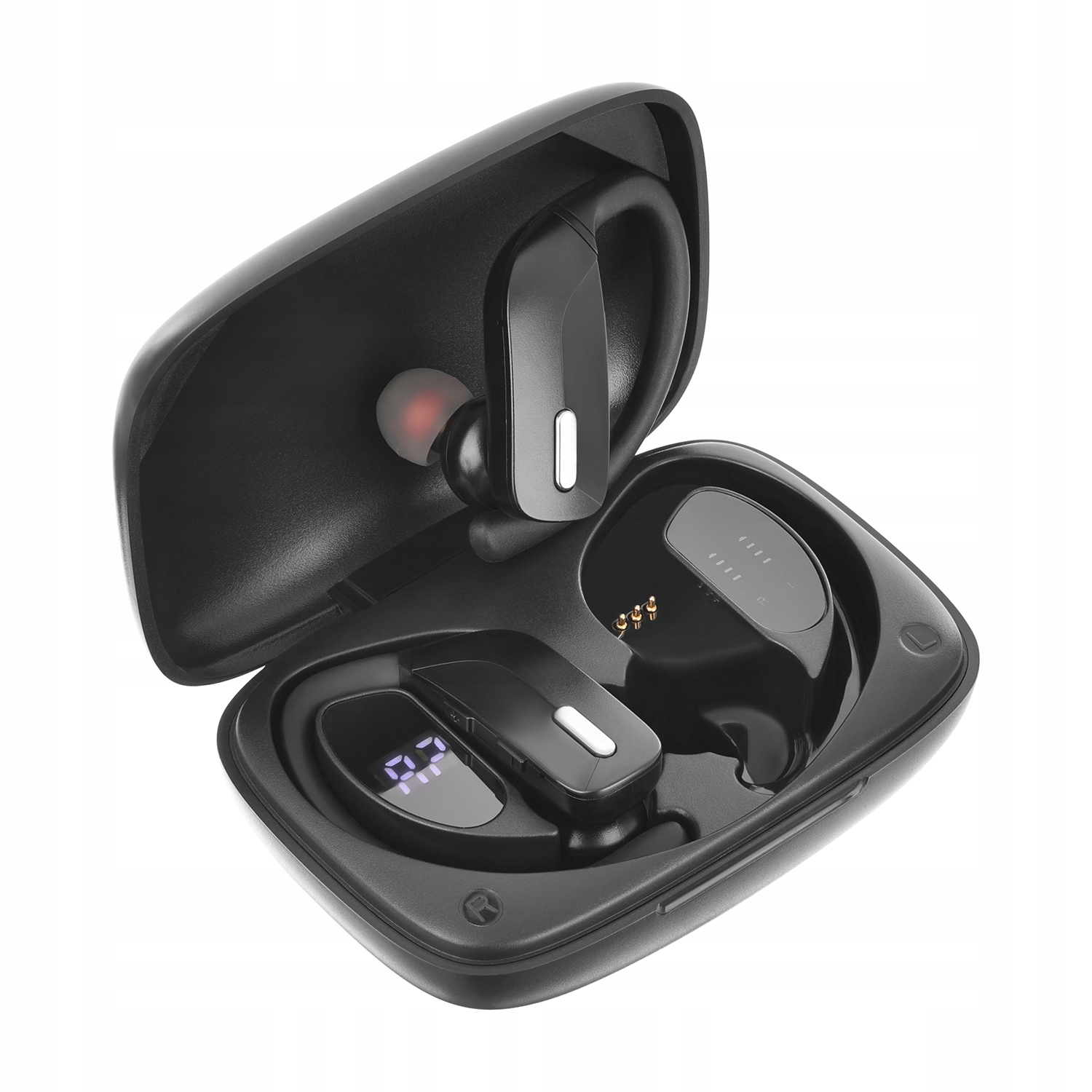 Bezdrátová sluchátka Bluetooth 5.3 Sportovní kanálová Powerbanka Led Edr