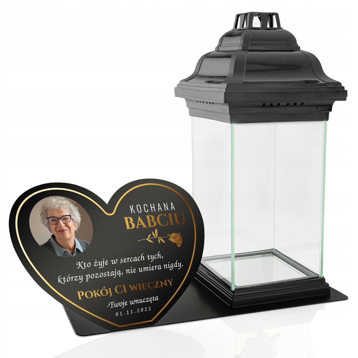 

Znicz z Podstawą Dedykacja na grób Babci Dziadka