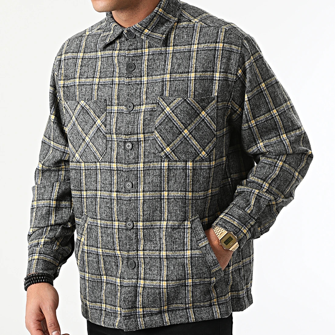 Pánská košile Mikina s podšívkou Oversize bunda Krata Regular