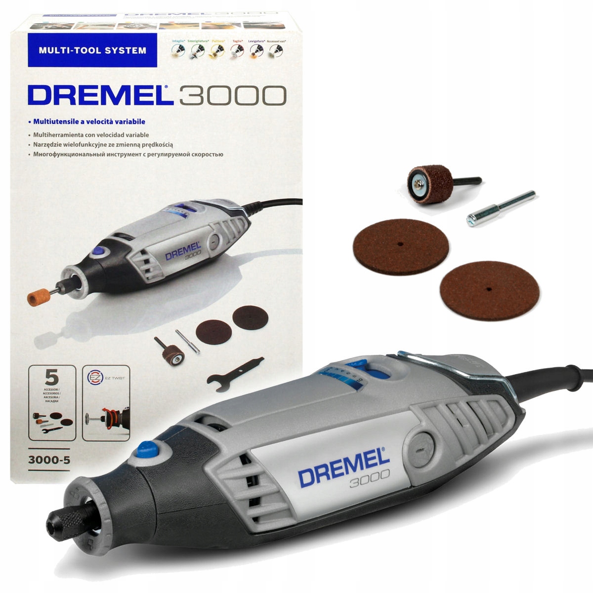 F0133000JB Dremel, Dremel 3000 Corded Rotary Tool, UK Plug, 769-0335