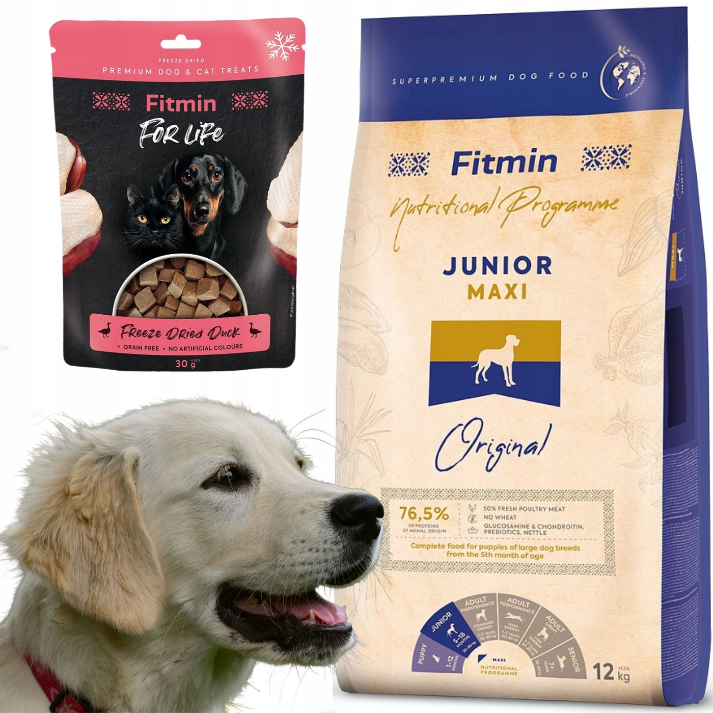 Karma dla psa Fitmin Maxi Junior 12 kg przysmak