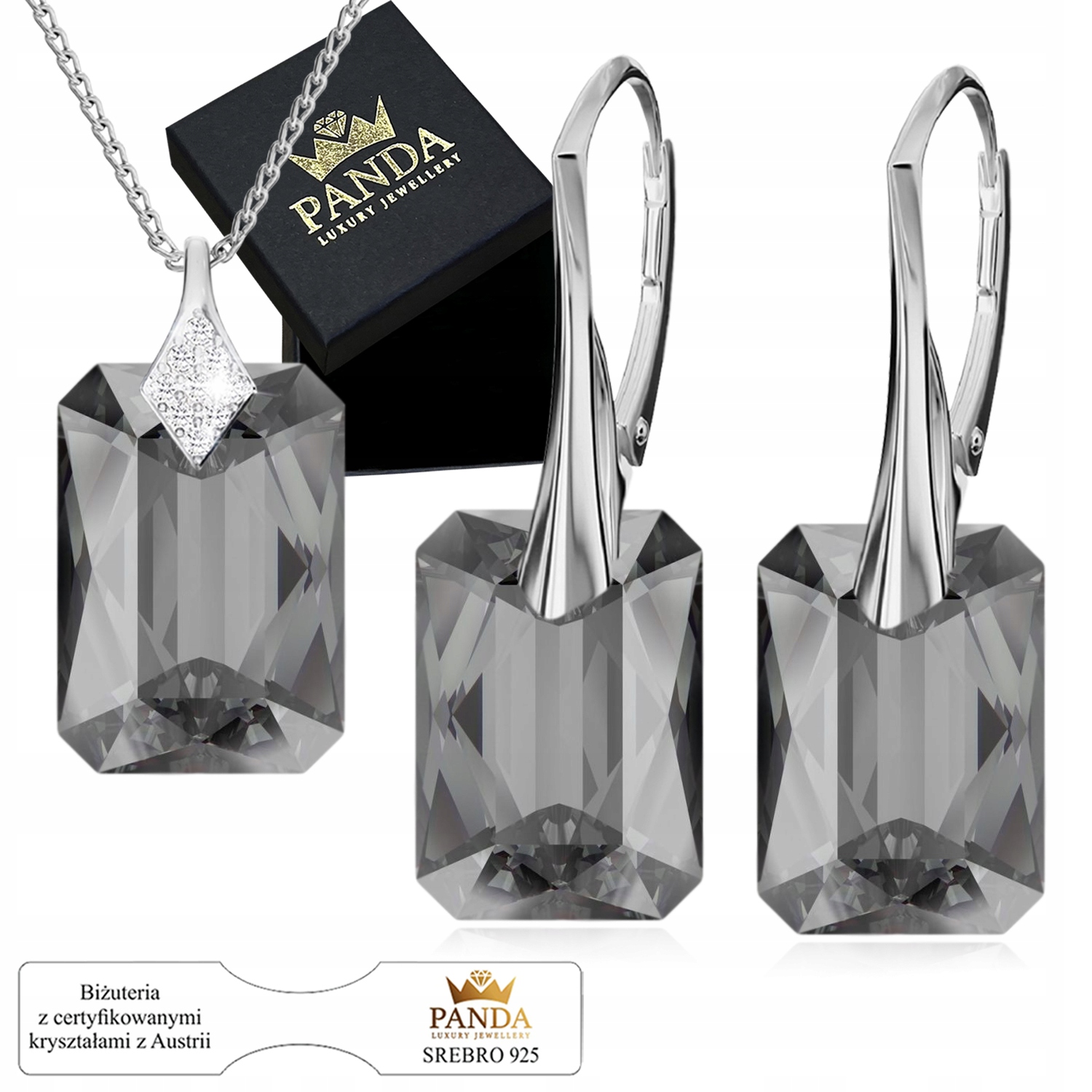 Sada stříbrných šperků Křišťál Sada Dárek pro manželku Valentýna 925