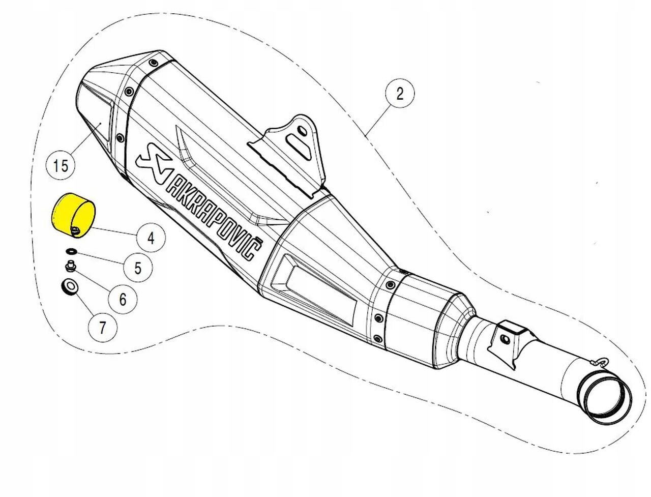 Db Killer Akrapovic Noise Damper V-TUV349