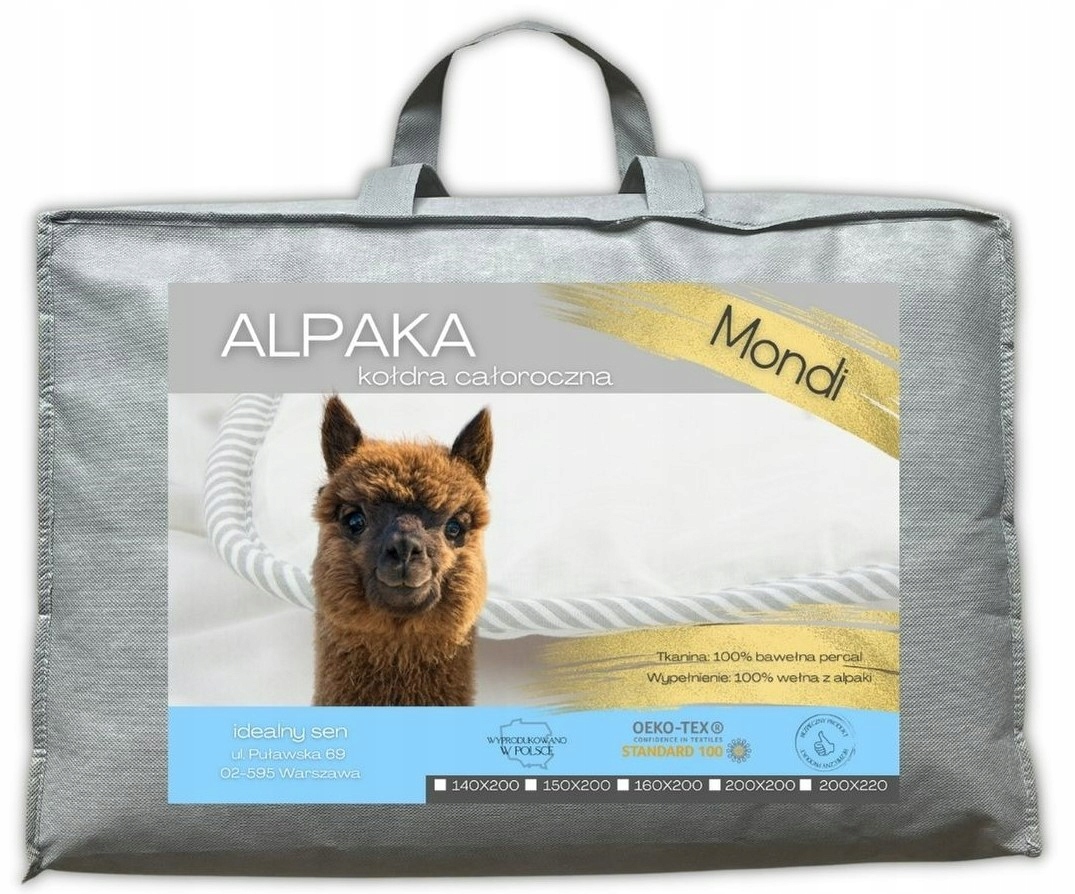 

Idealny Sen Kołdra Wełniana Alpaka 160x200 Mondi