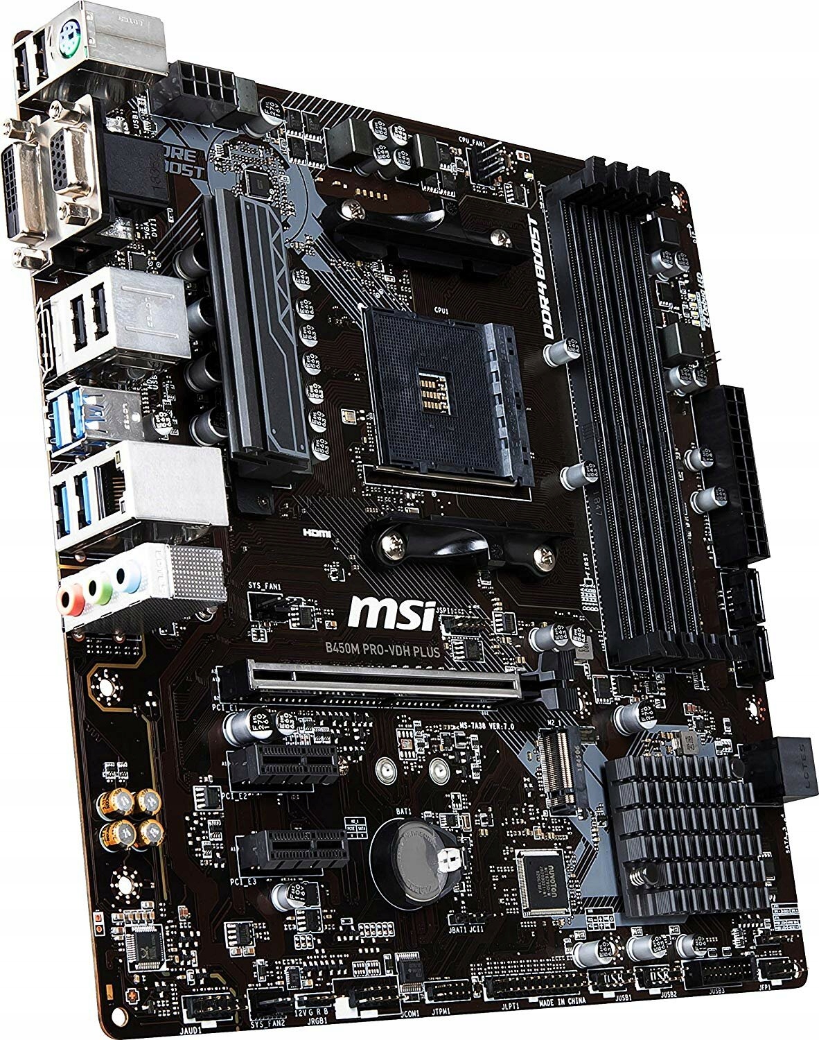 Základná doska MSI B450M PRO-VDH PLUS AM4 DDR4 + maskara