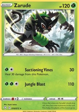 Pokemon Shining Fates Rare 016/072 Zarude