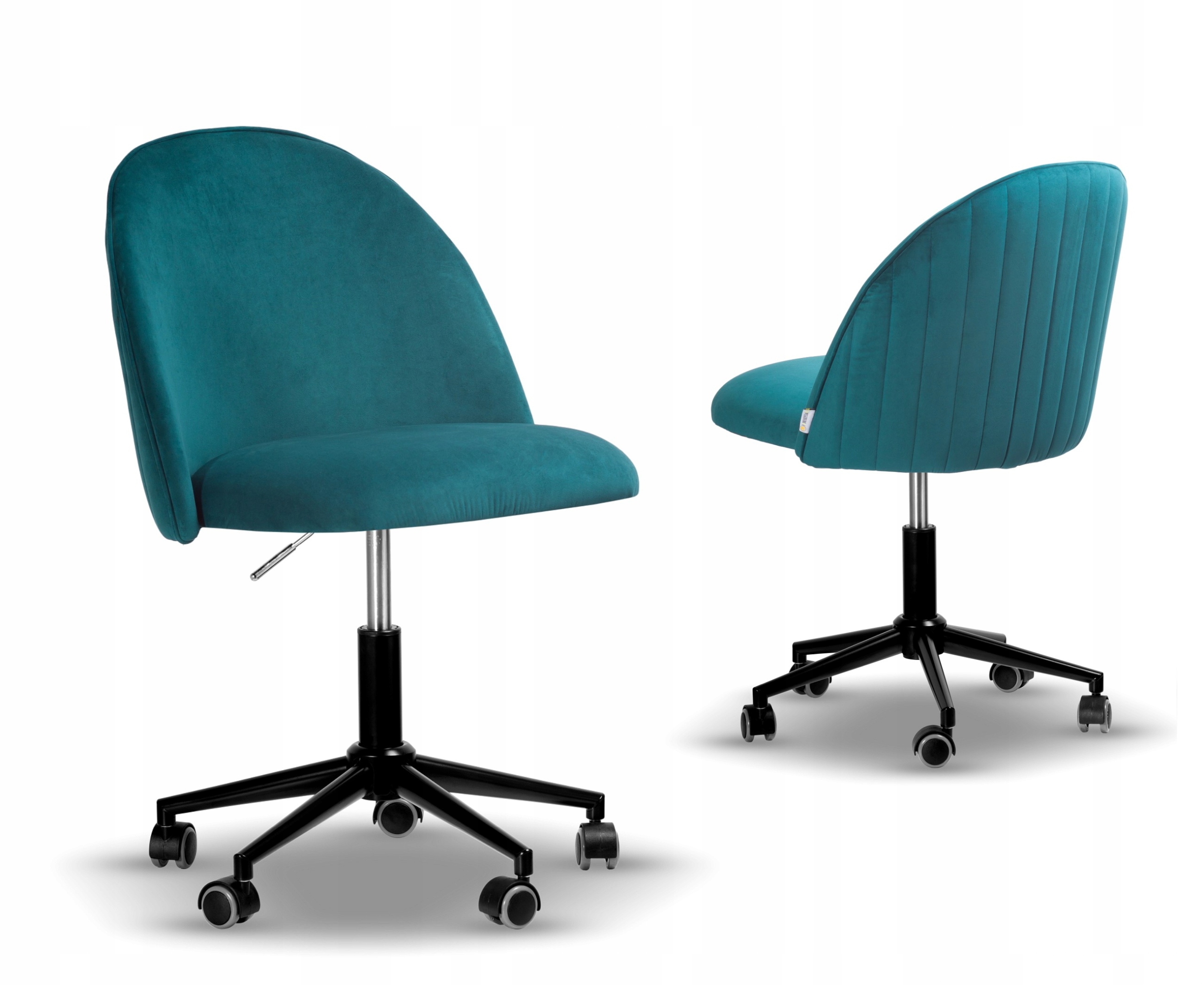 SOUL turkus - krzesło obrotowe welur w stylu LOFT