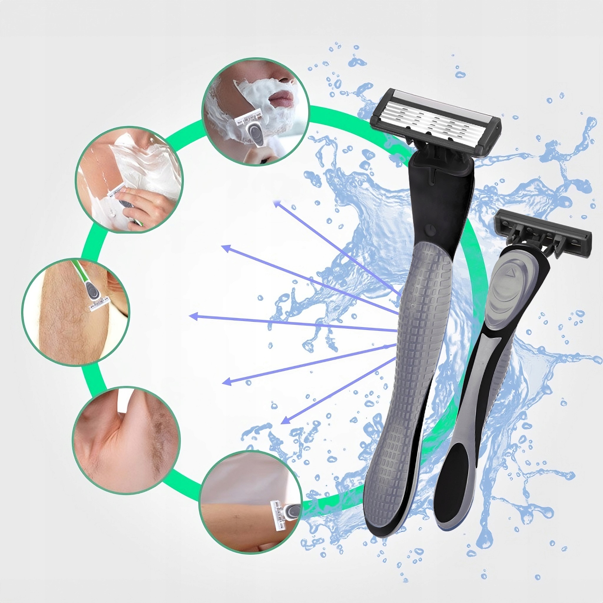 MASZYNKA DO GOLENIA GOLARKA + 8 WKŁADY ZESTAW XXXL Marka Retoo