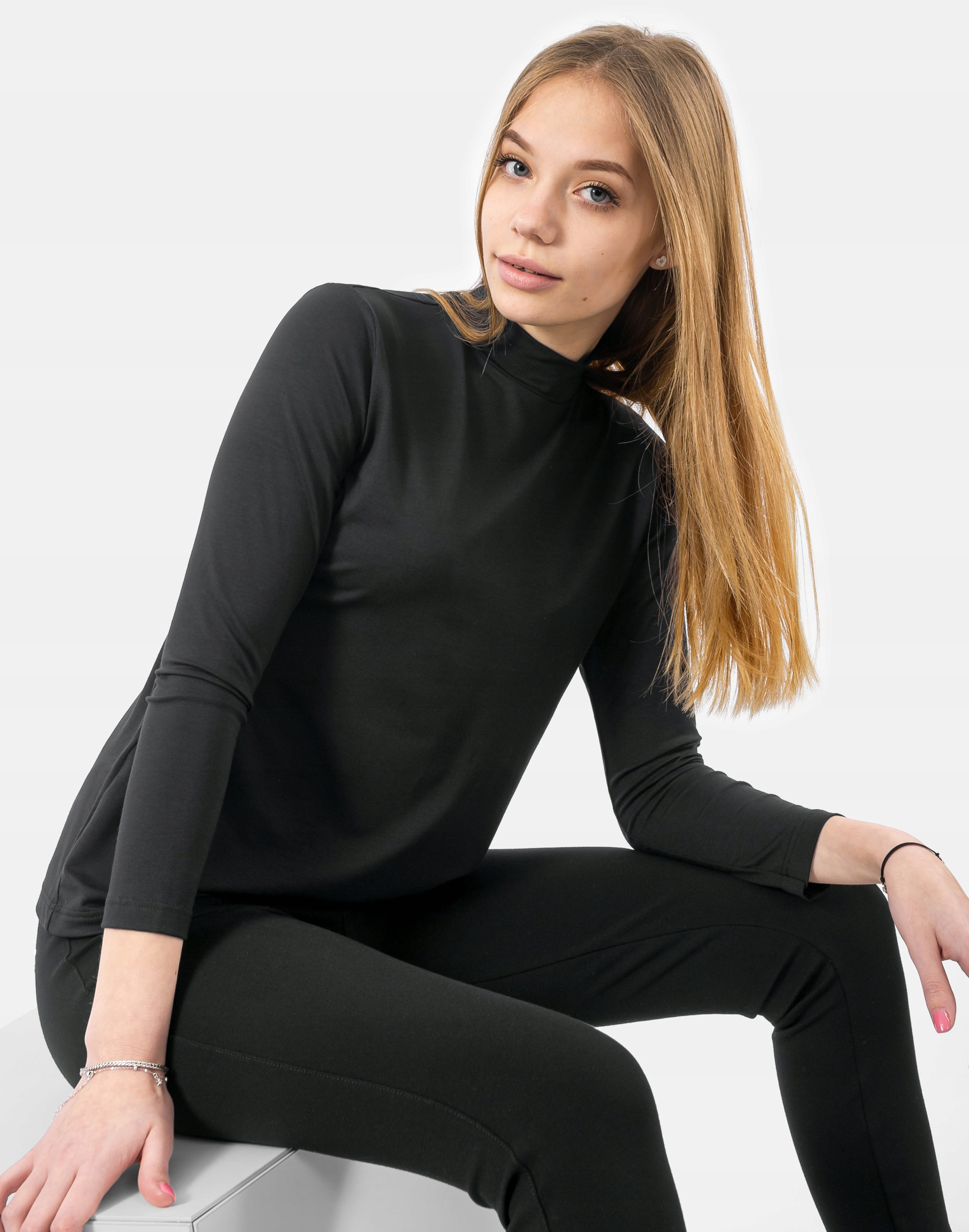 Półgolf damski cienki sweter golf Marseille 04 4XL Rękaw długi rękaw