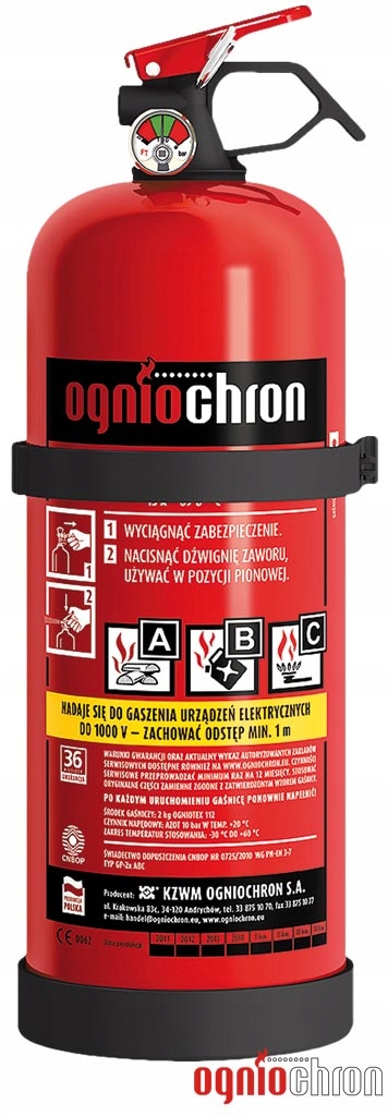 

Gaśnica Proszkowa 2KG Wieszak GP-2XABC