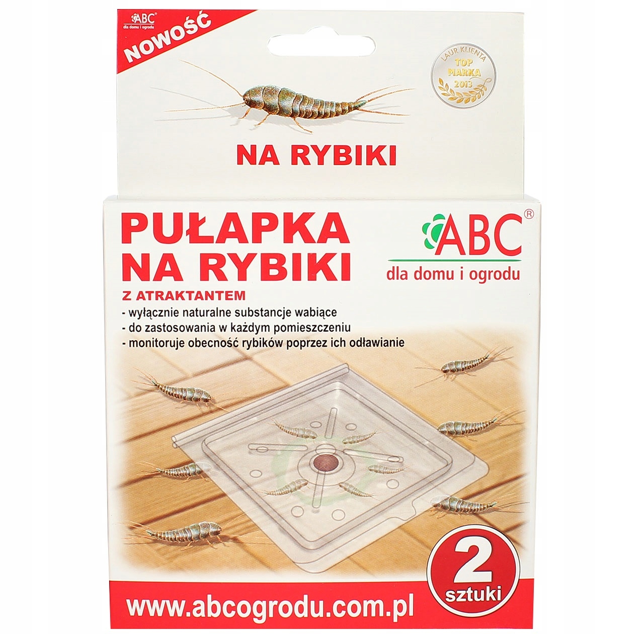 

Pułapka na Rybika lepowa Wabiąca łazienka 2szt