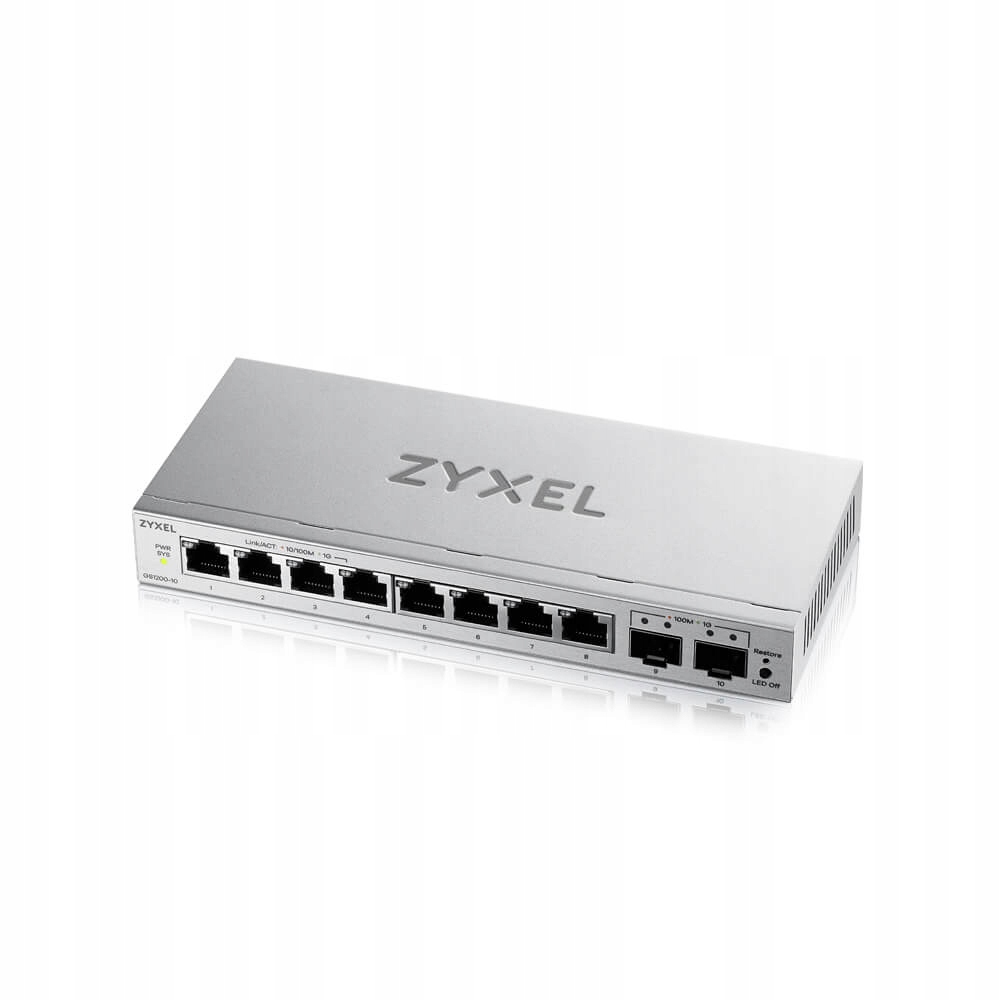 Zarządzany przełącznik gigabitowy Zyxel GS1200-10 v3 z 10 portami