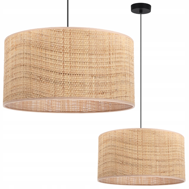 Závěsná Stropní Lampa Lustr Boho, Velké Ratanové Stínidlo Do Kuchyně Pokoje