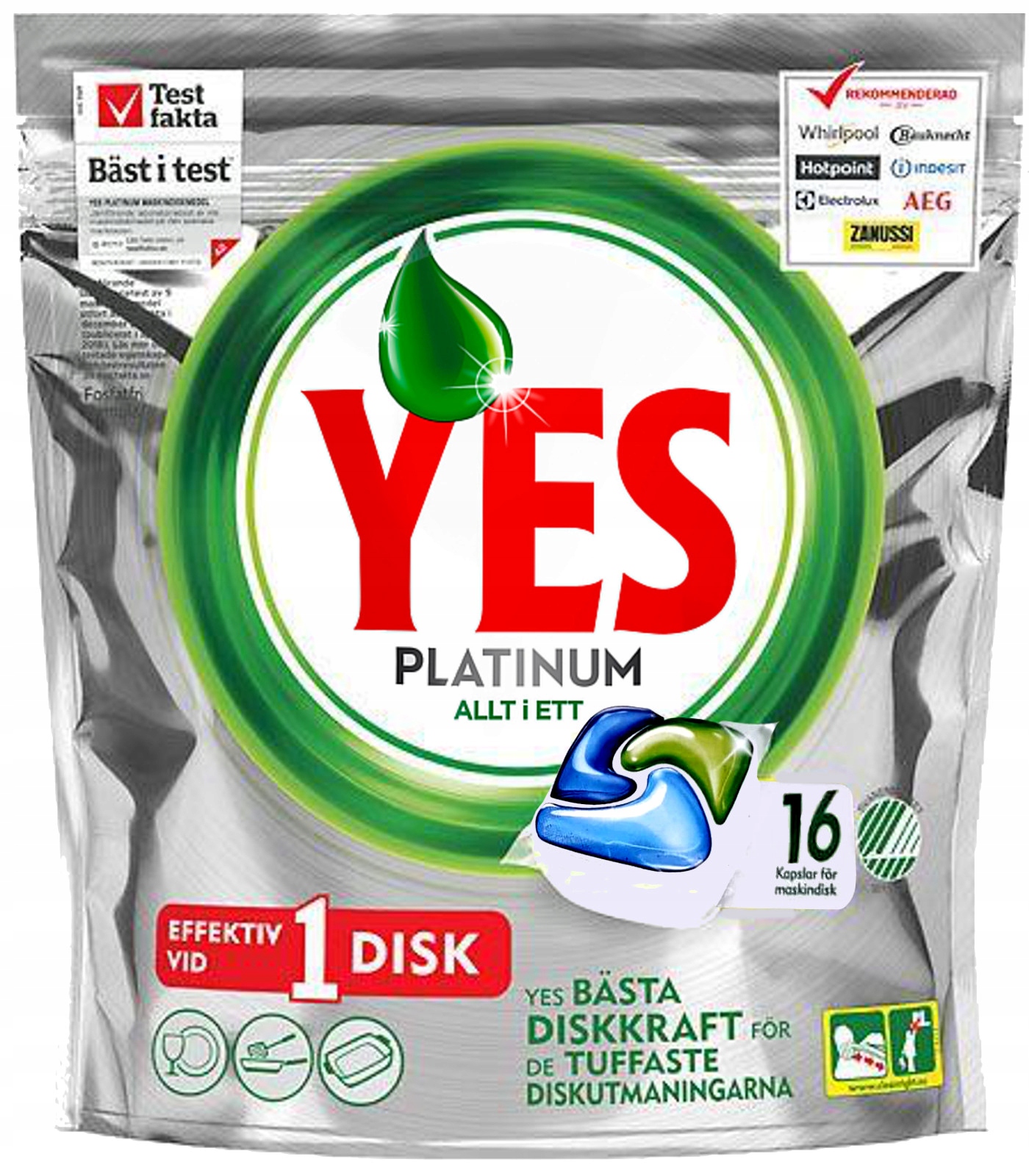 

Kapsułki do zmywarki all in on Yes Fairy) 16 szt
