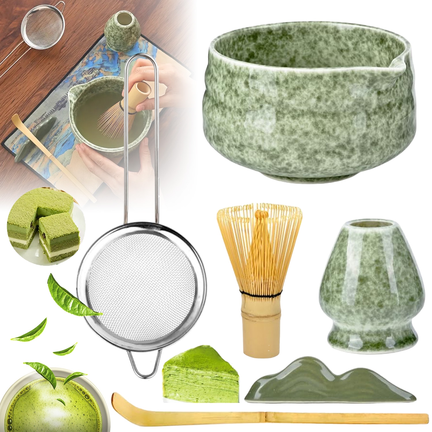 Levně Matcha Box Sada Na Matchu Bambusová Metla Lžička Podstavec Keramika