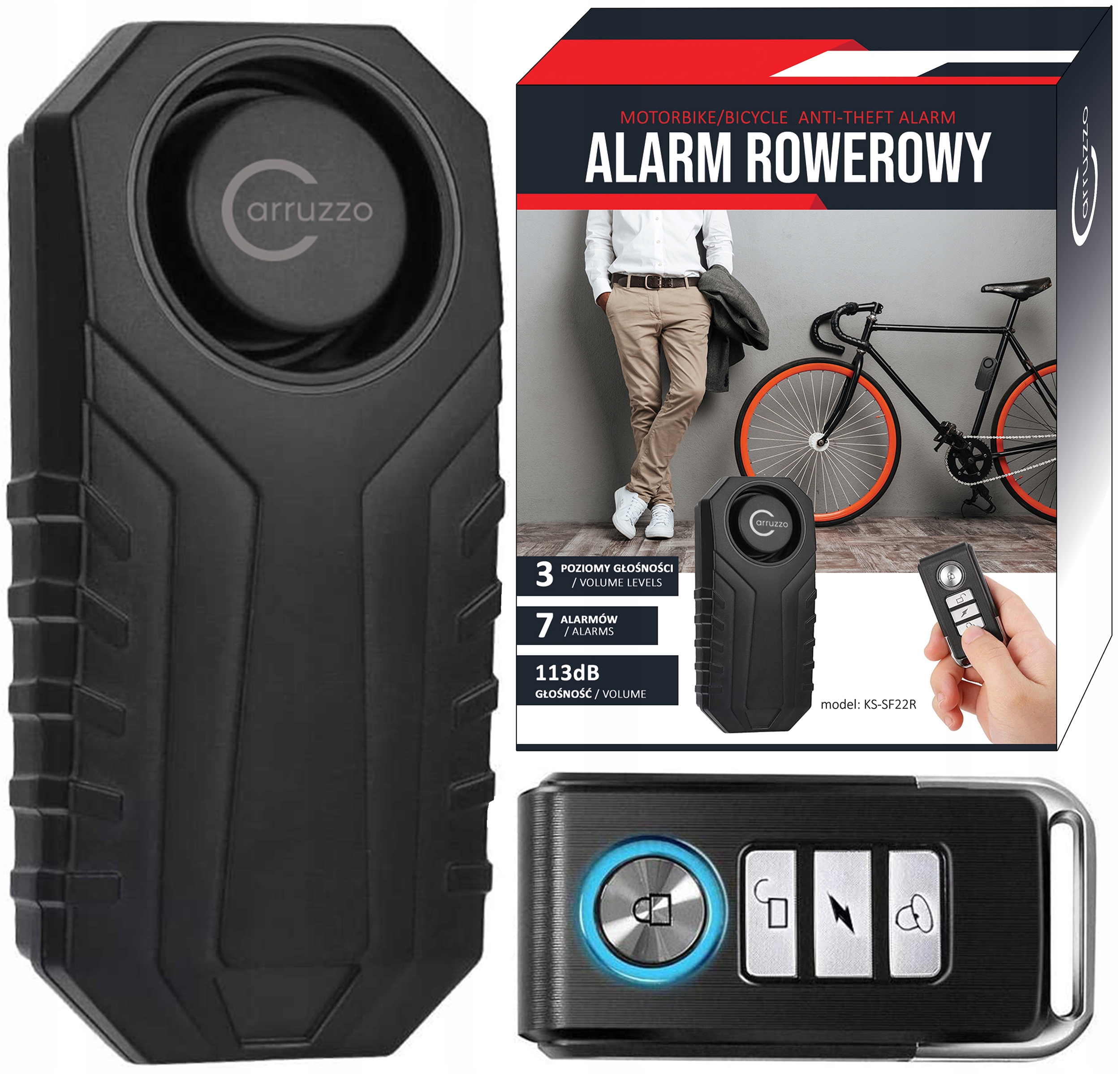 ALARM MOTOCYKLOWY ROWEROWY ZABEZPIECZENIE Blokada PILOT