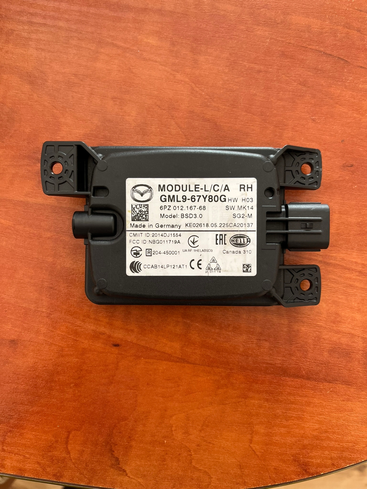 Moduł sterownik radar Mazda 6 gml9-67y80g