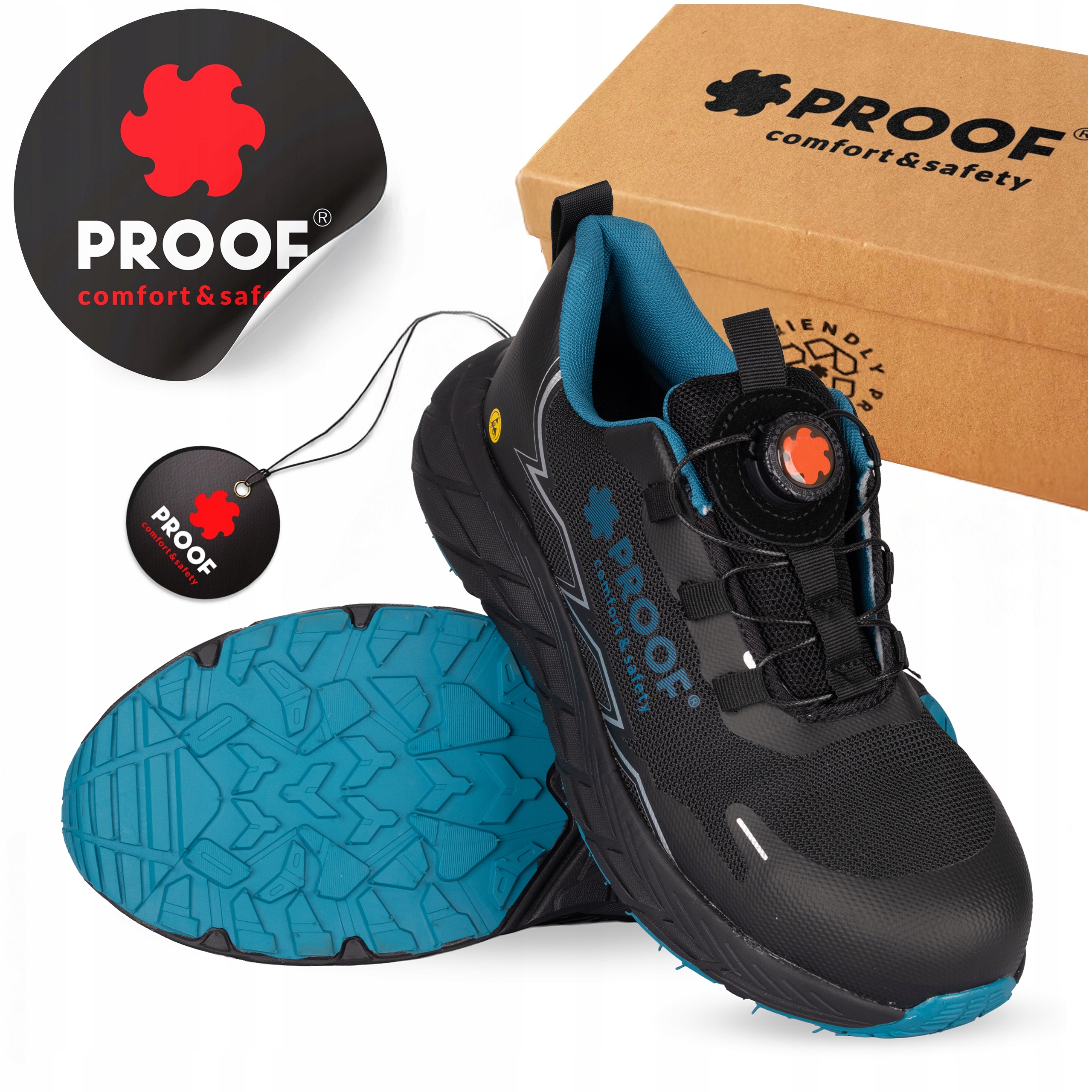 Pracovní Boty Bezpečnostní Polobotky Sportovní Systém Boa Bozp S1PL Esd Proof 40