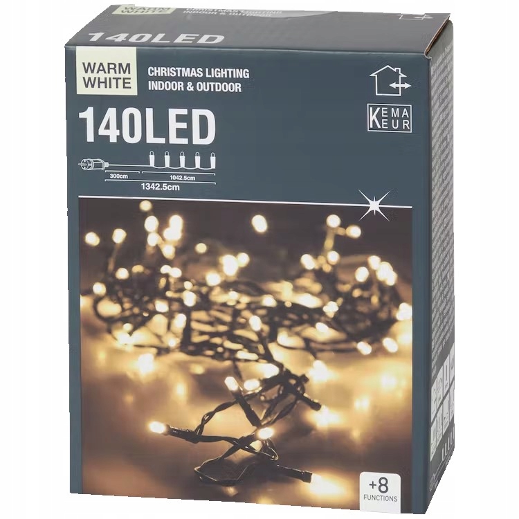 LAMPKI CHOINKOWE OŚWIETLENIE ŚWIĄTECZNE 140 LED Kod producenta 395945