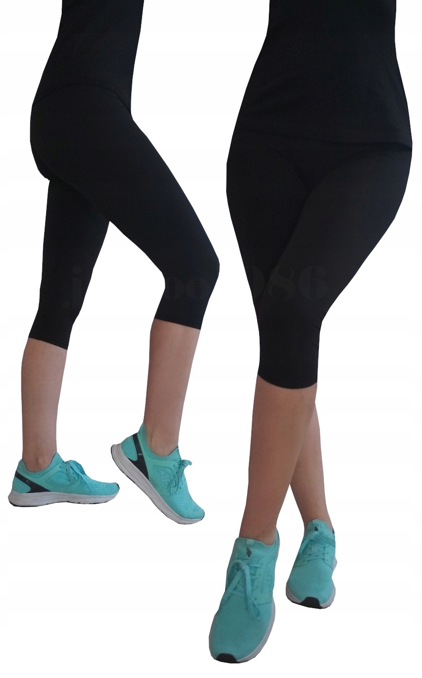 

Leginsy3/4 Za Kolano getry damskie Czarny 4XL/5XL