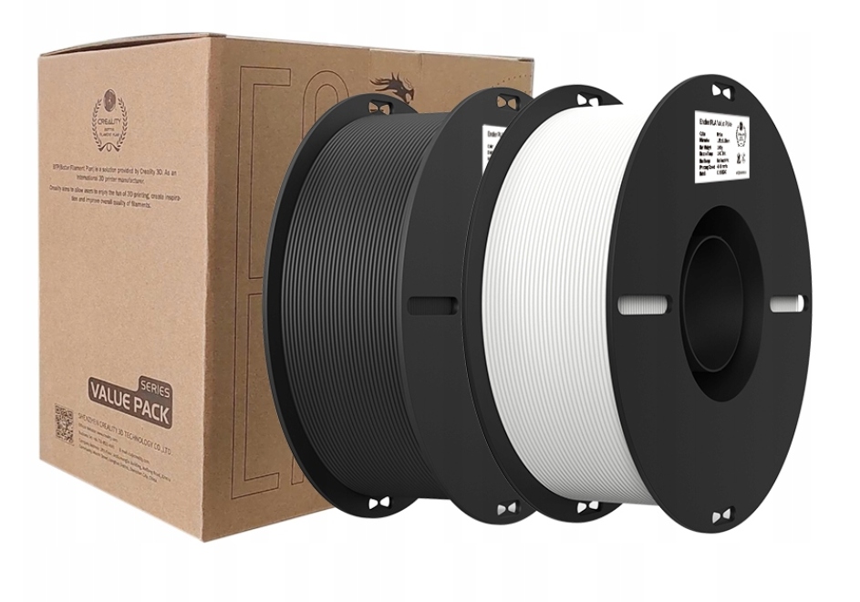 CREALITY FILAMENT 2KG ENDER-PLA CZARNY BIAŁY VALUE PACK 2-PAK 1,75mm