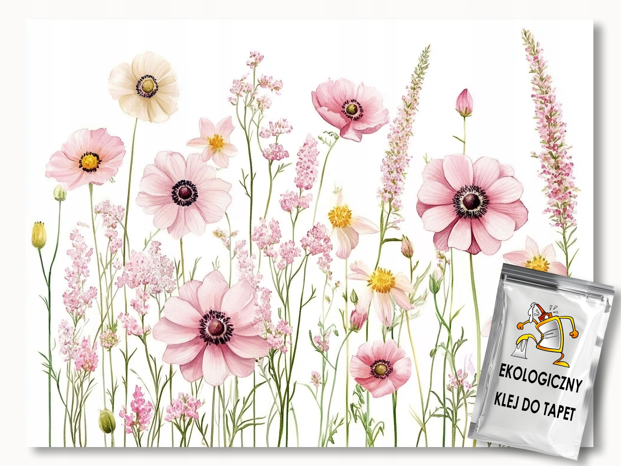 Fototapeta Flizelina Příroda Zahrada Louka Růžové Polní Květiny 250x175 lepidlo