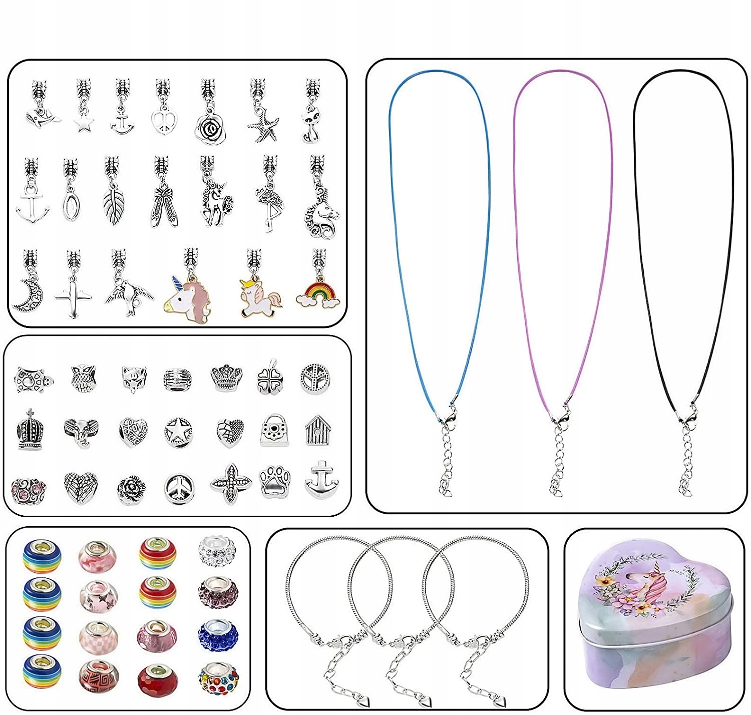 Sada Korálků Pro Vytváření Přívěsků Náramků Přívěsků Šperků