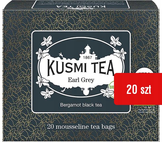 Levně Earl Grey Kusmi Tea Sáčky 20 ks Čaj Čaj s Bergamotem, Aromatický