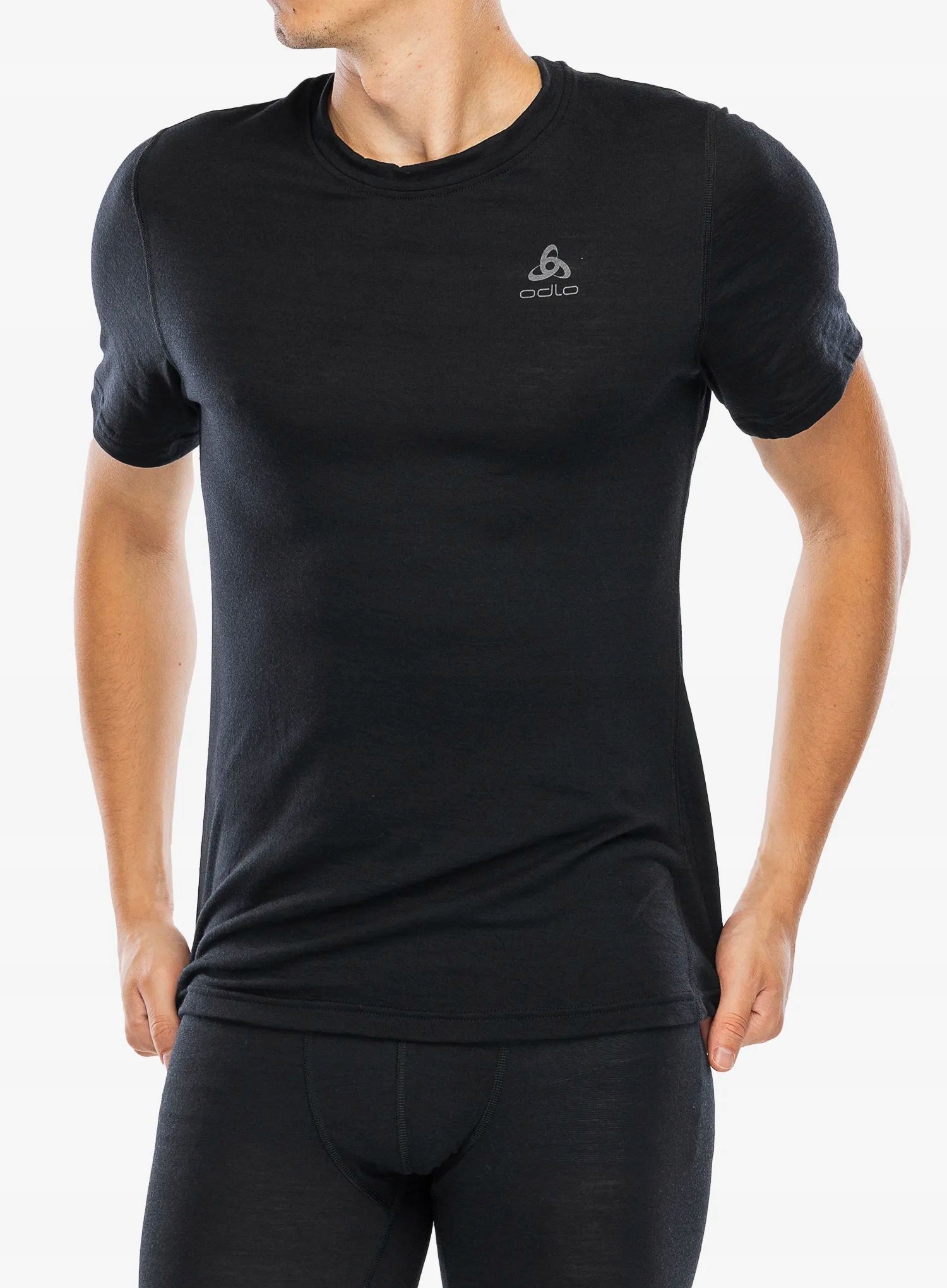 Koszulka termoaktywna Odlo Merino 160 Bl Top Crew Neck Ss black L