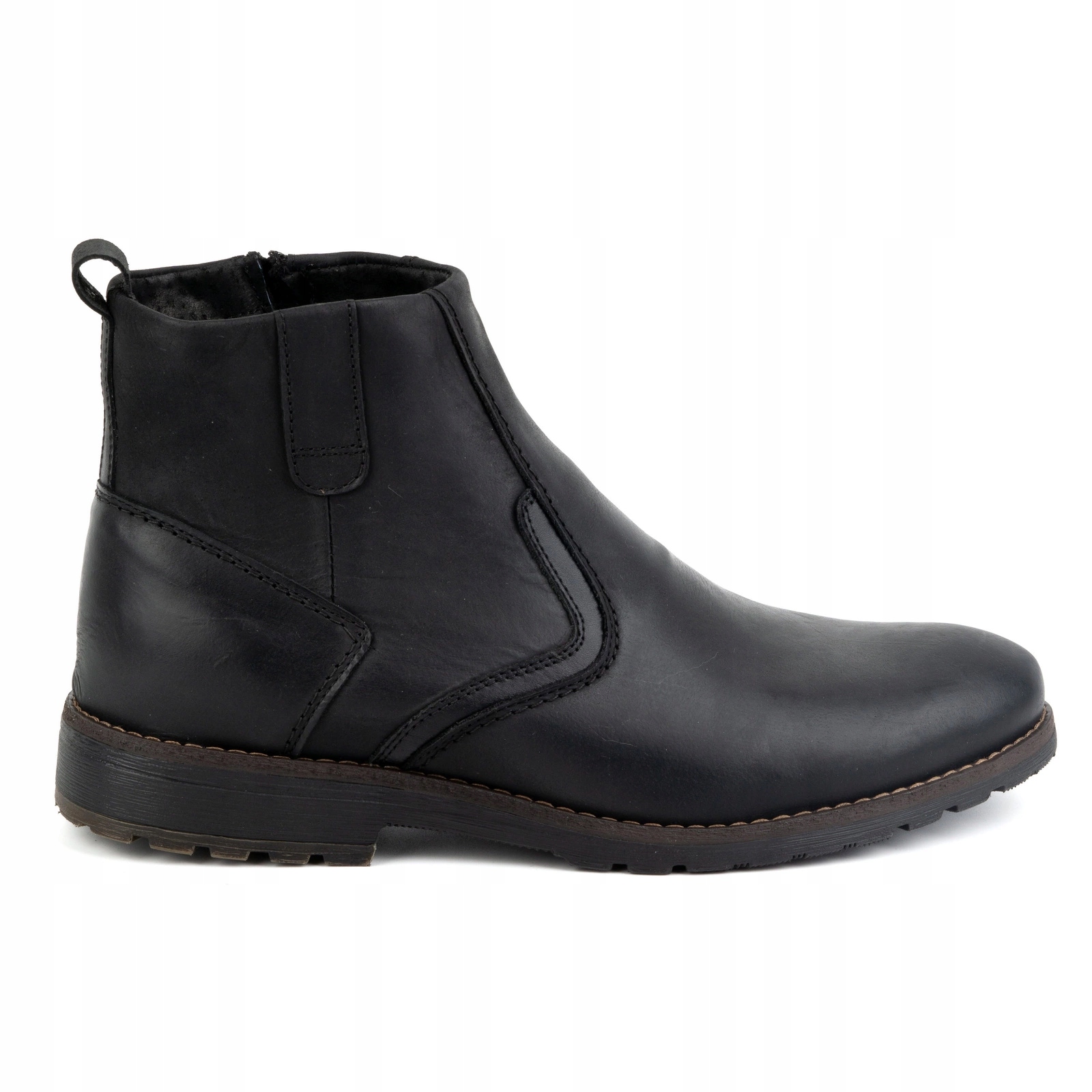 Pánské kožené zimní boty 924K černé 41