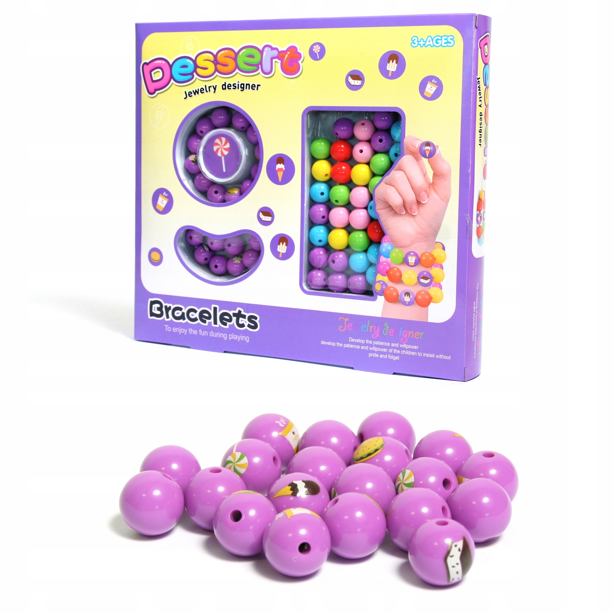 

Zestaw Koraliki Słodycze Do Robienia Bransoletek