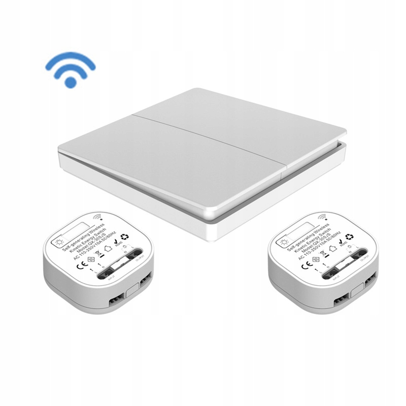 1x Stínový Přepínač 230V Bezdrátový Domácí 433MHZ 2 přijímače