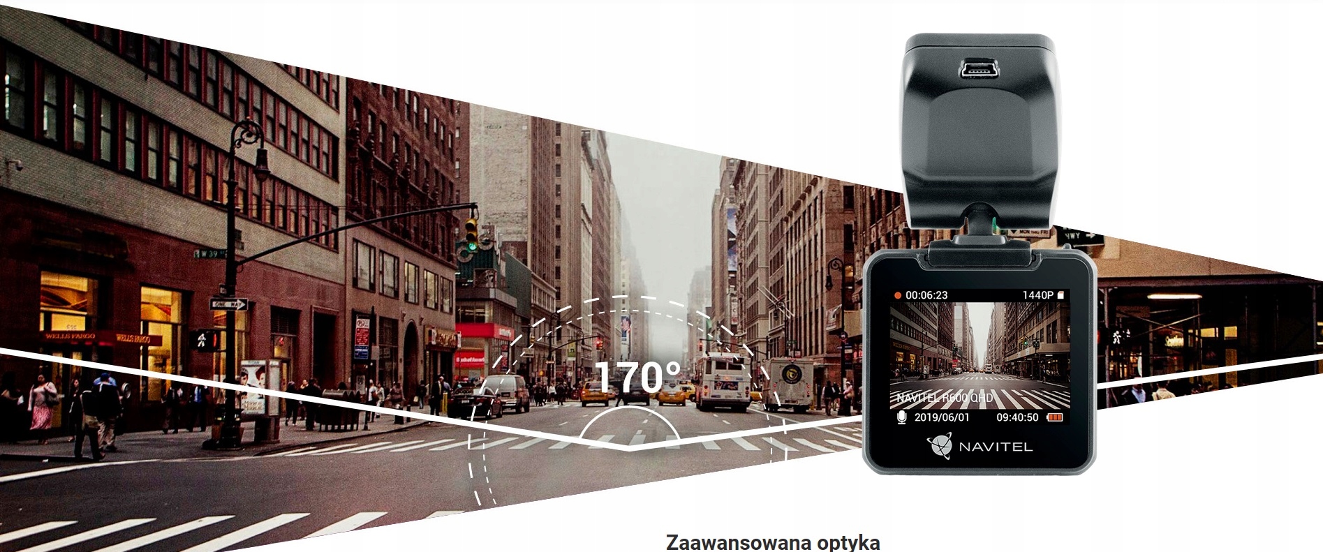 Navitel R600 QUAD Kamera samochodowa rejestrator jazdy Full HD + karta 32GB Model R600QHD