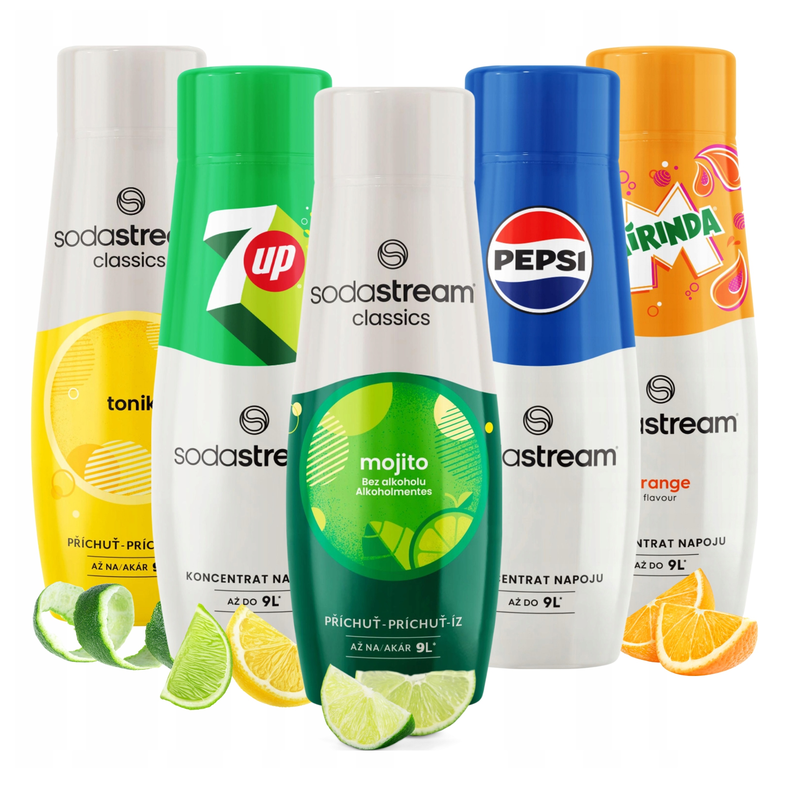 Sada 5 ks sirupů Chuťových pro saturátor perlivé vody SodaStream