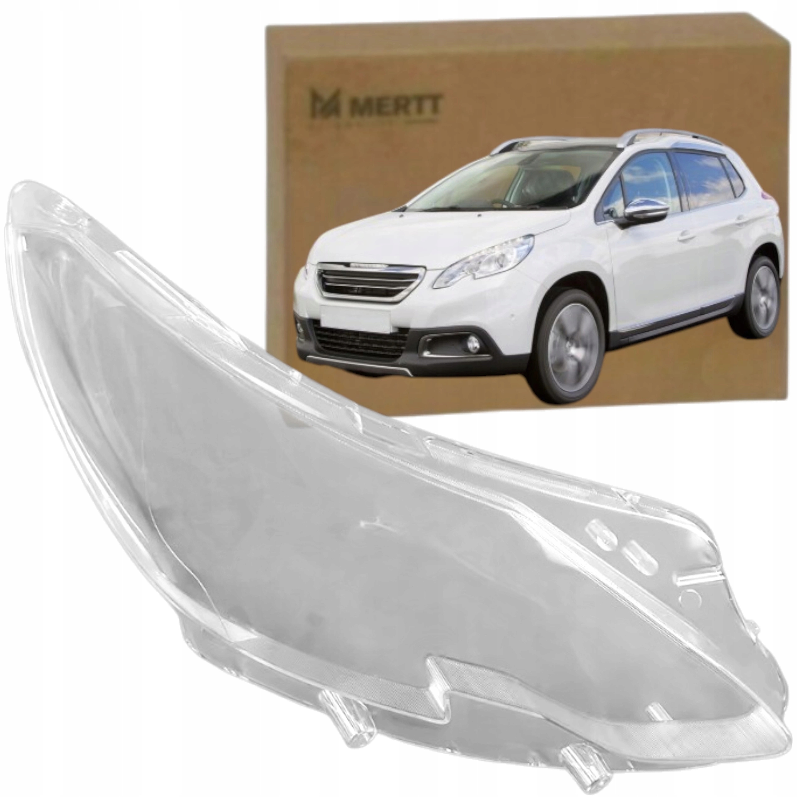 Peugeot 2008 2013-2019 Pravé Sklo Sklo Světlometu Předního Světla