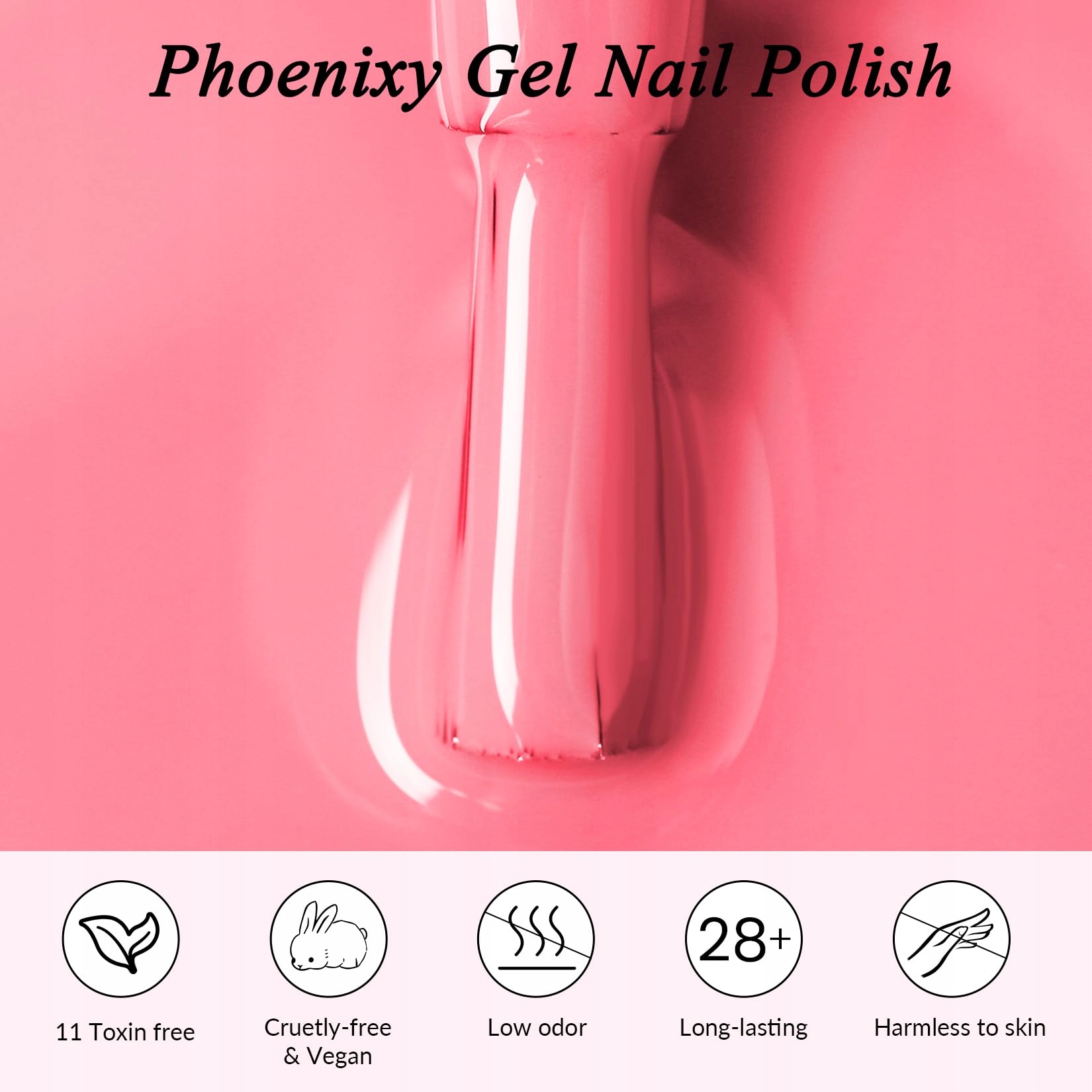 PHOENIXY Zestaw 24+4 Lakierów UV z Lampą 48W Zestaw do Paznokci Żelowych — miniatura 5