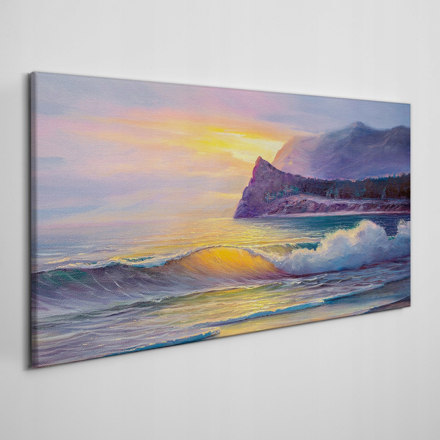 

Obraz na płótnie Wybrzeże zachód słońca 140x70 cm