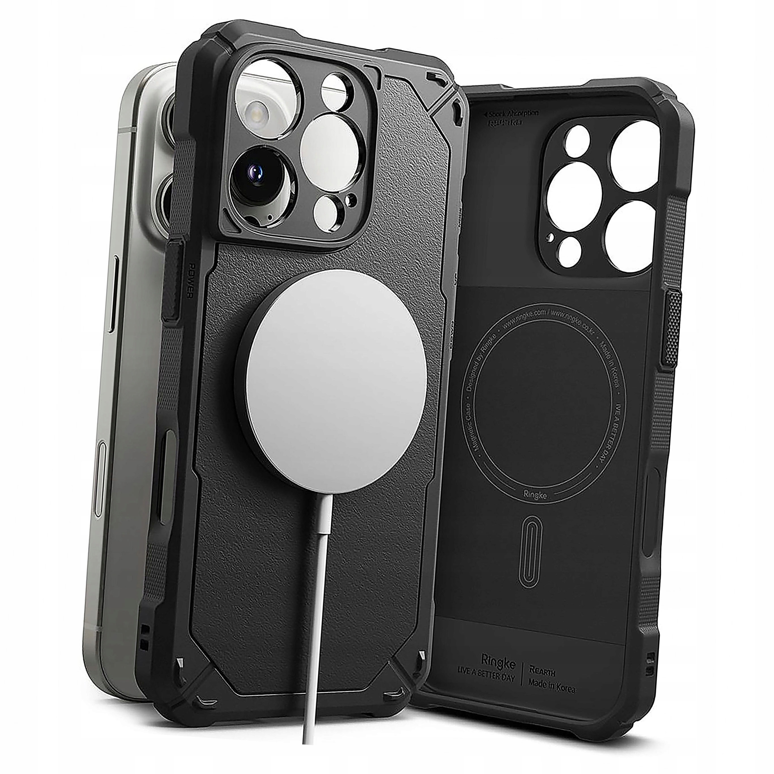 Etui plecki Ringke Rugged Gear MagSafe do iPhone 16 Pro czarny