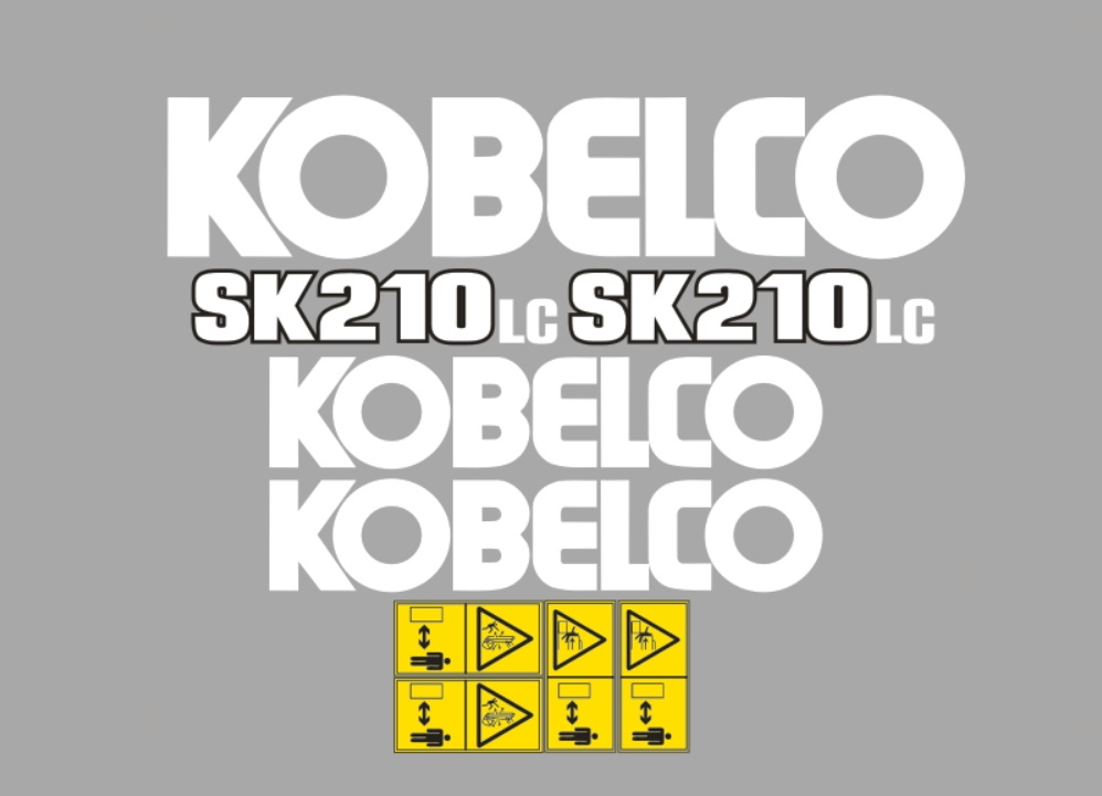 Samolepky s nálepkou Kobelco SK210LC