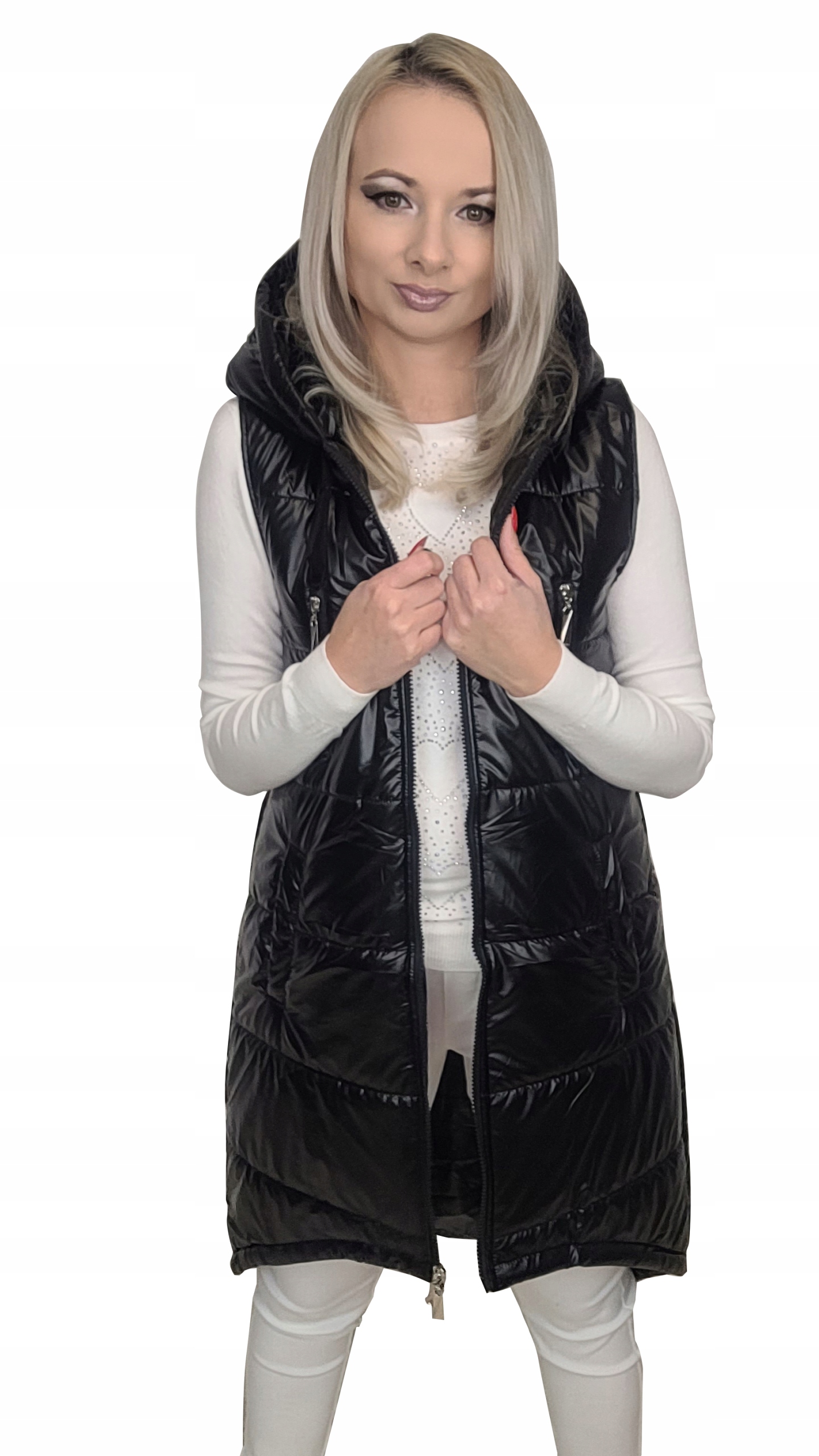 KAMIZELKA bezrękawnik CZARNY pikowana rozm S-7XL Rozmiar L