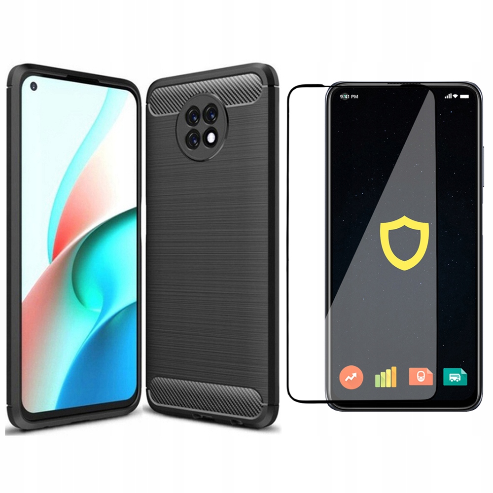 

Etui Pancerne Carbon Do Redmi Note 9T 5G Szkło