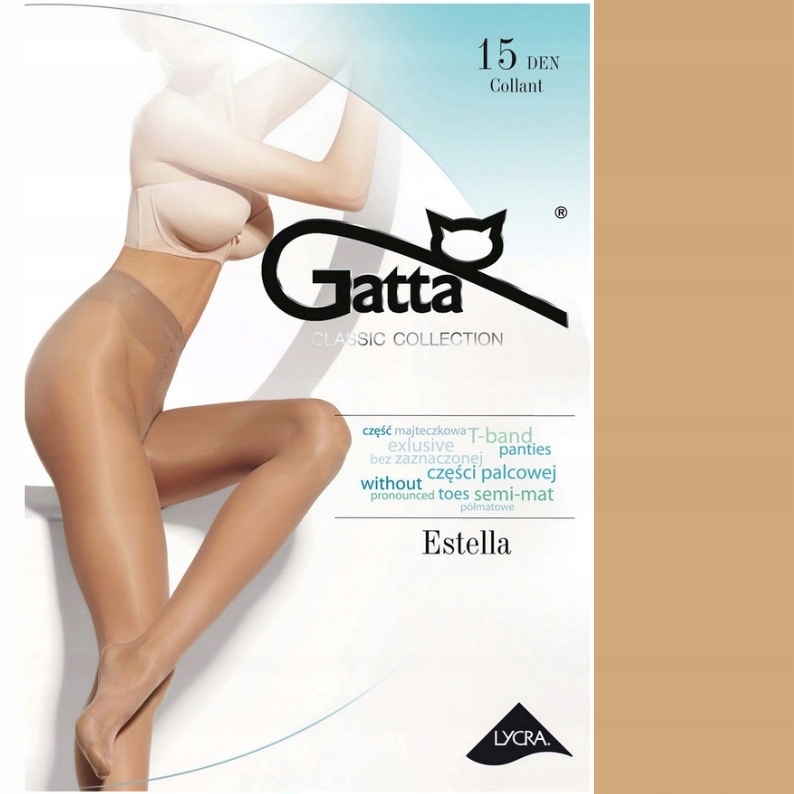 

Gatta Estella 15den rajstopy bezmajtkowe visone 5
