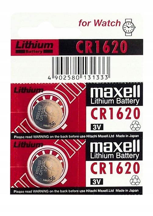 BATERIA LITOWA KLUCZYK 3V CR 1620 MAXELL 2 SZTUKI