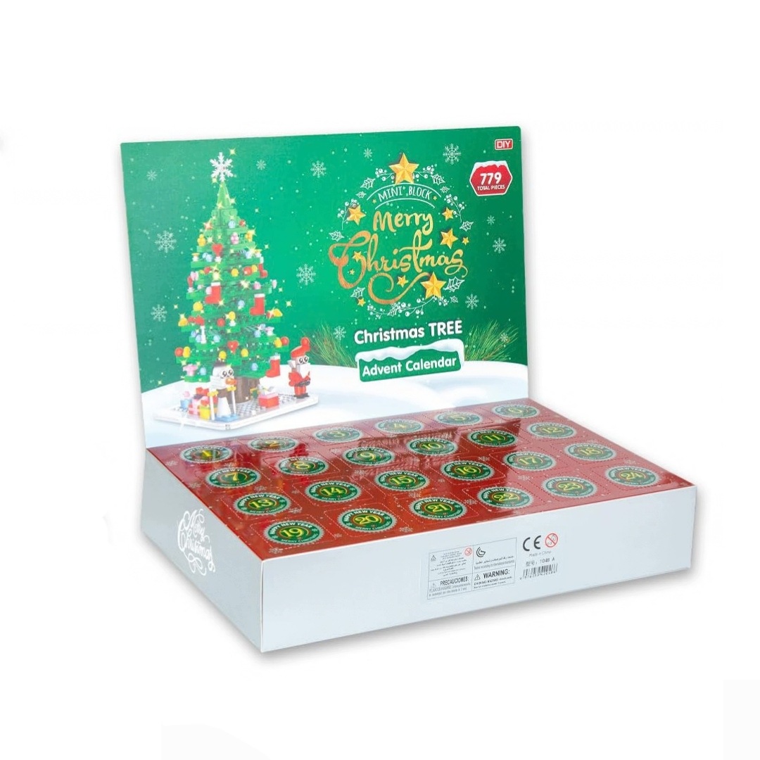 Adventní Kalendář Kostky Vánoční Stromek 779 Ks 24 Stavebnic Pro Stavění