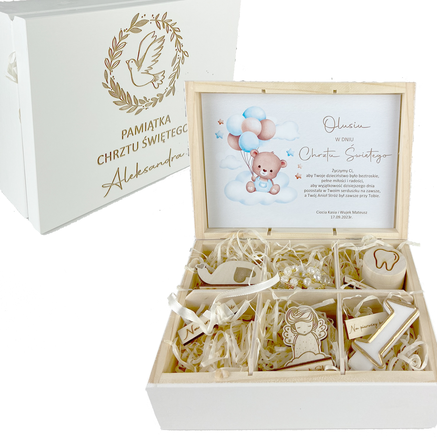 Suvenýr křtu Krabička dárek Box XL