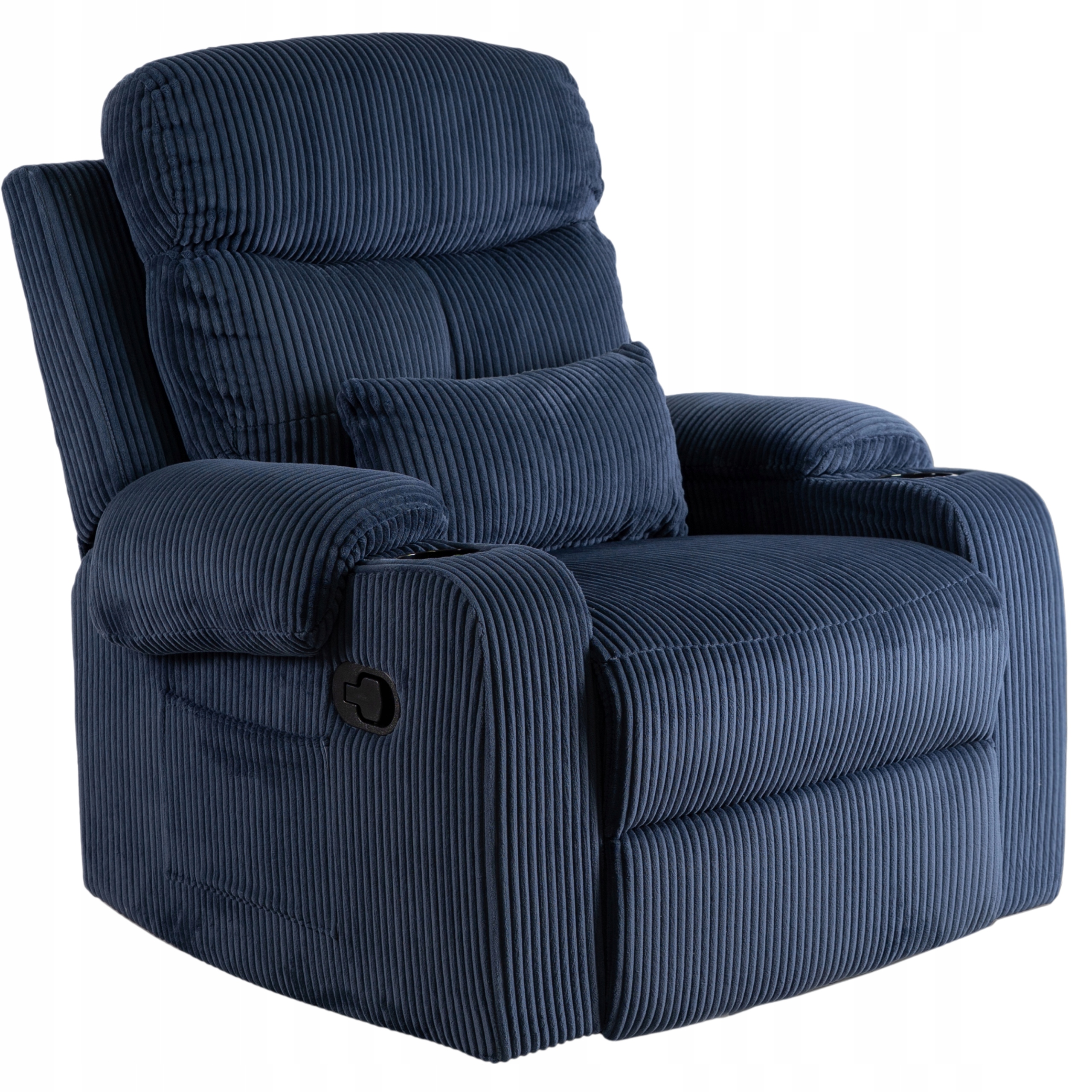 Tmavě modré rozkládací křeslo s čalouněním pro spaní Salon Torres