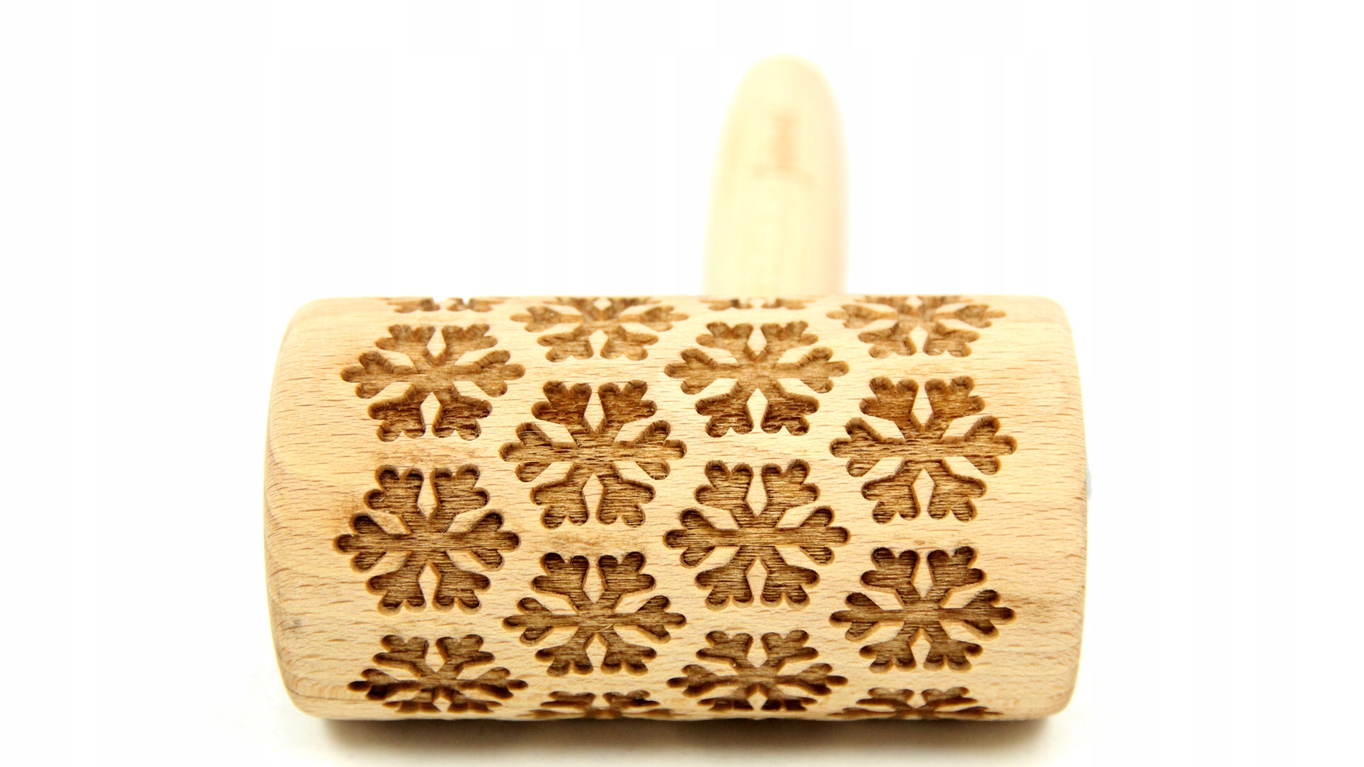 Mini wałek grawerowany wzór PŁATKI ŚNIEGU Marka Folkroll