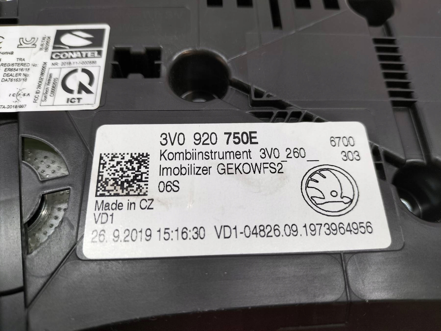 dials 3V0920750E 2.0 TSI 190KM Skoda Superb III (2015-)