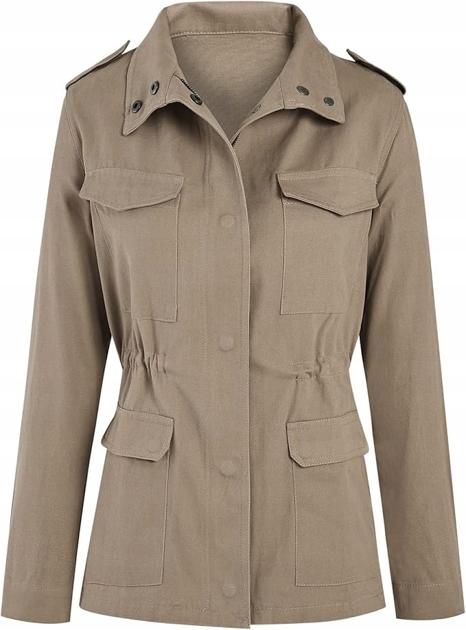Dámská přechodová bunda Imily Bela parka khaki, lehká jarní, velikost M